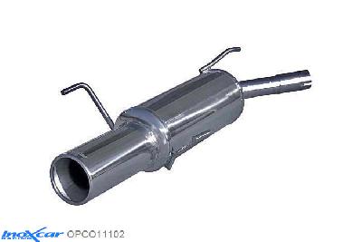 IX OPCO11102, Opel Corsa C 1.4 16V (90PK) 2000-2003 Diameter 45mm, Inoxcar Rear silencer 1X102mm Stainless steel, With E.E.C. homologation