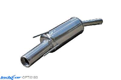IX OPTI0180, Opel Tigra I 1.4 16V (90PK) 1994-1997 Diameter 45mm, Inoxcar Rear silencer 1X80mm Stainless steel, With E.E.C. homologation