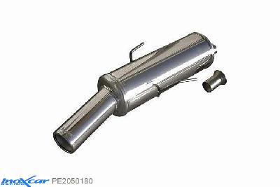 IX PE2050180, Peugeot 205 1.0 1988-, Inoxcar Rear silencer 1X80mm Stainless steel, Without E.E.C. homologation