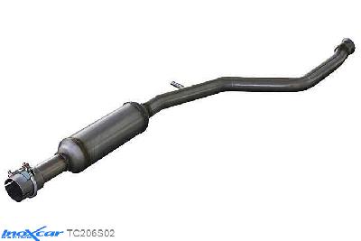 IX TC206S02, Peugeot 206 GT WRC (135PK), Inoxcar Central pipe with silencer Stainless steel, With E.E.C. homologation