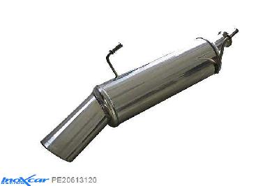IX PE20613120, Peugeot 206 HDI 1.6 (110PK) 2004-2006, Inoxcar Rear silencer 1X120X80mm Stainless steel, With E.E.C. homologation