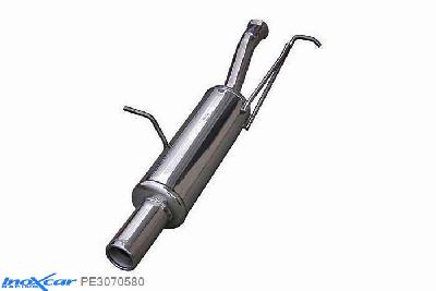 IX PE3070580, Peugeot 307 1.6 HDI (90PK-109PK) 2004-, Inoxcar Rear silencer 1X80mm Stainless steel, With E.E.C. homologation