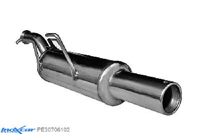 IX PE30706102, Peugeot 307 2.0 16V HDI (136PK) 2002-, Inoxcar Rear silencer 1X102mm Stainless steel, With E.E.C. homologation
