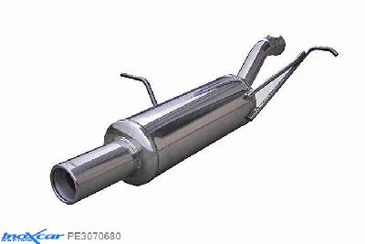 IX PE3070680, Peugeot 307 2.0 16V HDI (136PK) 2002-, Inoxcar Rear silencer 1X80mm Stainless steel, With E.E.C. homologation