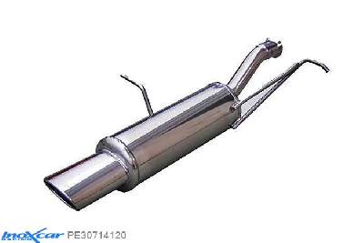 IX PE30714120, Peugeot 307 2.0 HDI (110PK) 2002-, Inoxcar Rear silencer 1X120X80mm Stainless steel, With E.E.C. homologation