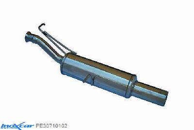 IX PE30710102, Peugeot 307 SW 1.6 HDI (109PK) 2002-, Inoxcar Rear silencer 1X102mm Stainless steel, With E.E.C. homologation