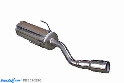 IX PE3090280, Peugeot 309 1.4 (75PK) 1986-, Inoxcar Rear silencer 1X80mm Stainless steel, With E.E.C. homologation