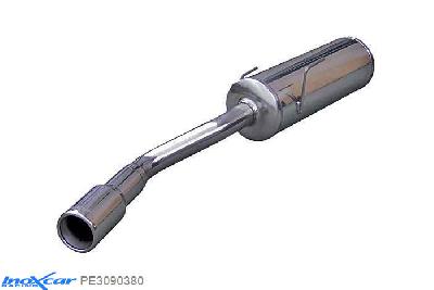 IX PE3090380, Peugeot 309 1.6 (89PK) 1986-, Inoxcar Rear silencer 1X80mm Stainless steel, With E.E.C. homologation