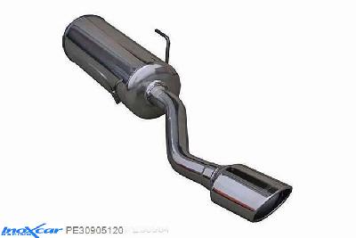IX PE30905120, Peugeot 309 1.9 GTI 16V (147PK) 1990-1993, Inoxcar Rear silencer 1X120X80mm Stainless steel, With E.E.C. homologation