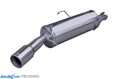 IX PE3090680, Peugeot 309 1.9 GTI 16V (158PK) 1990-1992, Inoxcar Rear silencer 1X80mm Stainless steel, With E.E.C. homologation