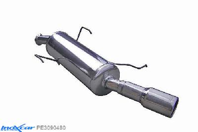 IX PE3090480, Peugeot 309 1.9 GTI 8V (128PK) 1986-1992, Inoxcar Rear silencer 1X80mm Stainless steel, With E.E.C. homologation