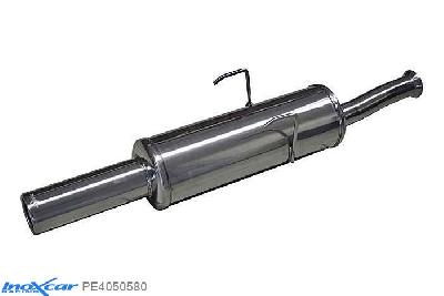 IX PE4050580, Peugeot 405 1.9 Mi 16 (147PK) 1992-1997, Inoxcar Rear silencer 1X80mm Stainless steel, With E.E.C. homologation