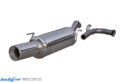 IX RECL05102, Renault Clio I (B/C57) 2.0 WILLIAMS (150PK) -1998, Inoxcar Rear silencer 1X102mm Stainless steel, With E.E.C. homologation