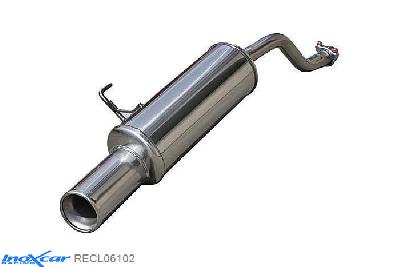 IX RECL06102, Renault Clio II (B) 1.2 (58PK) 1998- Diameter 40mm, Inoxcar Rear silencer 1X102mm Stainless steel, With E.E.C. homologation