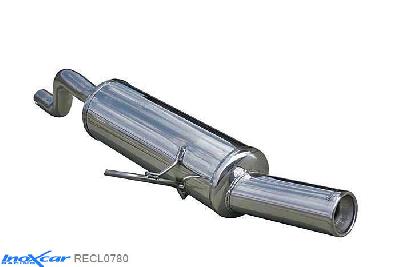 IX RECL0780, Renault Clio II (B) 1.4 16V (98PK) 1999- Diameter 45mm, Inoxcar Rear silencer 1X80mm Stainless steel, With E.E.C. homologation