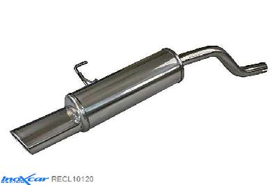 IX RECL10120, Renault Clio II (B) 1.5 DCi (65PK-82PK) 1999- Diameter 45mm, Inoxcar Rear silencer 1X120X80mm Stainless steel, With E.E.C. homologation