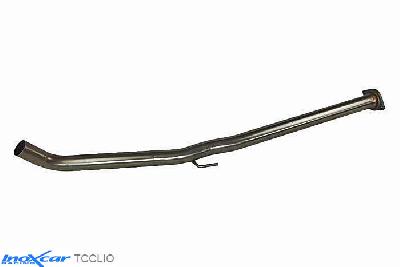 IX TCCLIO, Renault Clio II (B) RS 2.0 fase1 (172PK) 2000-2001 Diameter 54mm, Inoxcar Direct central pipe Stainless steel, Without E.E.C. homologation