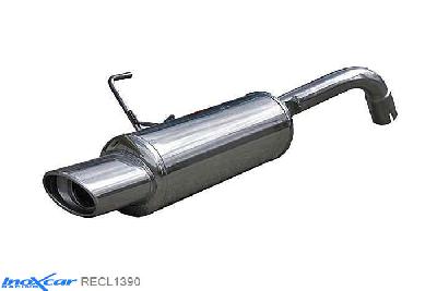 IX RECL1390, Renault Clio II (B) RS 2.0 fase2 (172PK) 2002-2003 Diameter 54mm, Inoxcar Rear silencer 1X90X70mm Stainless steel, With E.E.C. homologation