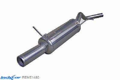 IX REME1480, Renault Megane I (DA) 1.6 16V (108PK) -2002 Diameter 50mm, Inoxcar Rear silencer 1X80mm Stainless steel, With E.E.C. homologation