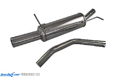 IX REME02102, Renault Megane I (DA) 1.6 Coupe (90PK) 1996- Diameter 50mm, Inoxcar Rear silencer 1X102mm Stainless steel, With E.E.C. homologation