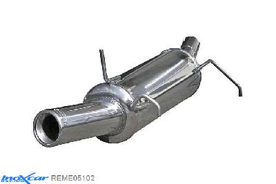 IX REME05102, Renault Megane I (DA) COACH 2.0 (113PK) 1996- Diameter 50mm, Inoxcar Rear silencer 1X102mm Stainless steel, With E.E.C. homologation