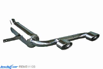 IX REME11120, Renault Megane II (M) 2.0 16V RS TURBO (225PK) 2004- Diameter 60mm, Inoxcar Rear silencer CEN 1X120X80mm Stainless steel, With E.E.C. homologation