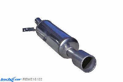 IX REME16102, Renault Megane II (M) CC 1.5 DCi (105PK) 2006-, Inoxcar Rear silencer 1X102mm Stainless steel, With E.E.C. homologation