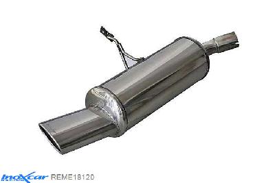 IX REME18120, Renault Megane III (Z) 2.0 Tce Coupe (180PK) 2011- Diameter 55mm, Inoxcar Rear silencer 1X120X80mm Stainless steel, With E.E.C. homologation