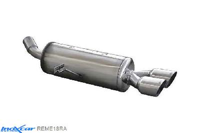 IX REME18RA, Renault Megane III (Z) 2.0 Tce Coupe (180PK) 2011- Diameter 55mm, Inoxcar Rear silencer 2X80mm RACING Stainless steel, With E.E.C. homologation