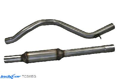 IX TCSMEG, Renault Megane III (Z) 2.0 TURBO RS 250 (250PK) 2010- / 2.0 TURBO RS TROPHY (265PK) 2012-, Inoxcar Central pipe with silencer Stainless steel, With E.E.C. homologation