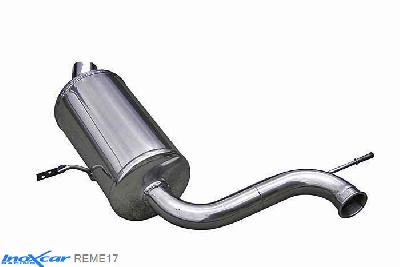 IX REME17, Renault Megane III (Z) 2.0 TURBO RS 250 (250PK) 2010- / 2.0 TURBO RS TROPHY (265PK) 2012-, Inoxcar Rear silencer CEN Stainless steel, With E.E.C. homologation