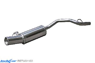 IX RETW01102, Renault Twingo I (C06) 1.2 (55PK) Diameter 40mm, Inoxcar Rear silencer 1X102mm Stainless steel, With E.E.C. homologation