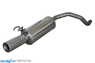 IX RETW0180, Renault Twingo I (C06) 1.2 (55PK) Diameter 40mm, Inoxcar Rear silencer 1X80mm Stainless steel, With E.E.C. homologation