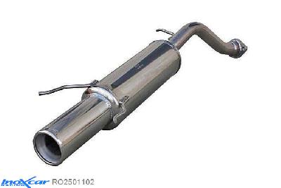 IX RO2501102, Rover 25 (RF) 1.4 / 1.6 / 1.8 1997-, Inoxcar Rear silencer 1X102mm Stainless steel, Without E.E.C. homologation