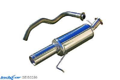 IX SEIB0280, Seat Ibiza II (6K) 1.4 16V (101PK) 1996-2000 Diameter 50mm, Inoxcar Rear silencer 1X80mm Stainless steel, With E.E.C. homologation