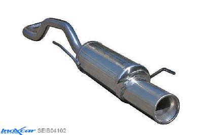 IX SEIB04102, Seat Ibiza II (6K) 1.6 (75PK) 1993-2000, Inoxcar Rear silencer 1X102mm Stainless steel, With E.E.C. homologation