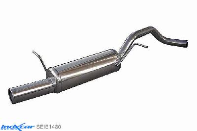 IX SEIB1480, Seat Ibiza IV (6L) 1.4 TDI (75PK) 2002-2006, Inoxcar Rear silencer 1X80mm Stainless steel, With E.E.C. homologation