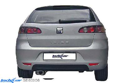 IX SEIB20OB, Seat Ibiza IV (6L) 1.4 TDI (80PK) 2006-2008, Inoxcar Rear silencer 1XFlat Oval Stainless steel, With E.E.C. homologation