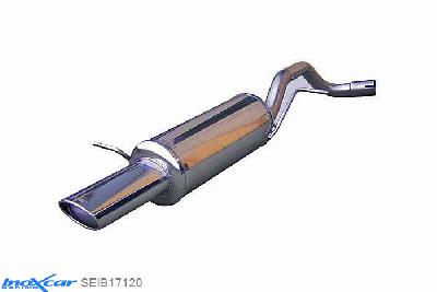 IX SEIB17120, Seat Ibiza IV (6L) 1.8 T 20V FR (150-180PK) 2004-2006 Diameter 55mm, Inoxcar Rear silencer 1X120X80mm Stainless steel, With E.E.C. homologation