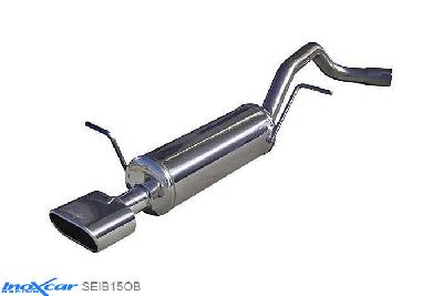 IX SEIB15OB, Seat Ibiza IV (6L) 1.9 TDI (90PK-110PK) / SDI 2002-2006, Inoxcar Rear silencer 1XFlat Oval Stainless steel