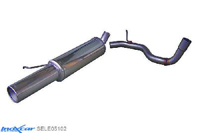 IX SELE05102, Seat Leon I (1M) 1.9 TDI (110PK) 2000- Diameter 55mm, Inoxcar Rear silencer 1X102mm Stainless steel, With E.E.C. homologation