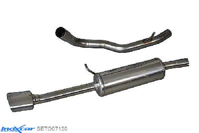 IX SETO07120, Seat Toledo II (1M) 1.9 TDI (90PK) 1999-2002, Inoxcar Rear silencer 1X120X80mm Stainless steel, With E.E.C. homologation