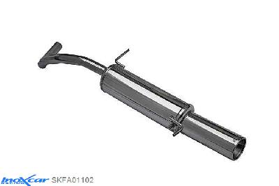 IX SKFA01102, Skoda Fabia I (6Y) 1.4 MP (68PK) / 1.4 (75PK) / 1.4 16V 2000-, Inoxcar Rear silencer 1X102mm Stainless steel, Without E.E.C. homologation