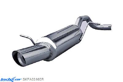 IX SKFA03102R, Skoda Fabia II (5J) 1.4 Tsi RS DGS (180PK) 2012-, Inoxcar Rear silencer 1X102mm RACING Stainless steel, With E.E.C. homologation