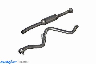 IX ITSU10S, Subaru Impreza (G3) 2.0D BOXER DIESEL (150PK) 2009-  , Diameter 54mm, Inoxcar Central pipe with silencer Stainless steel, Without E.E.C. homologation