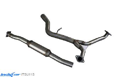 IX ITSU11S, Subaru Impreza (G4) 2.5T WRX STi 10MY (300PK) 2010-2013, Inoxcar Central pipe with silencer (diam.63,5) Stainless steel, With E.E.C. homologation