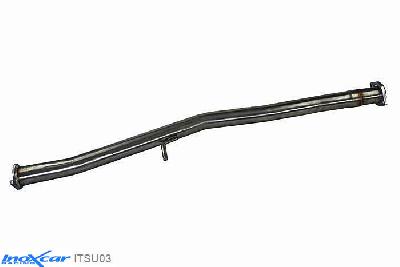 IX ITSU03, Subaru Impreza (GD/GG) 2.0 STI TURBO (265PK) 2002-, Inoxcar Direct central pipe (60mm) Stainless steel, Without E.E.C. homologation