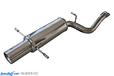 IX SUIM05102, Subaru Impreza (GD/GG) 2.0 WRX TURBO 2001-, Inoxcar Rear silencer 1X102mm Stainless steel, Without E.E.C. homologation