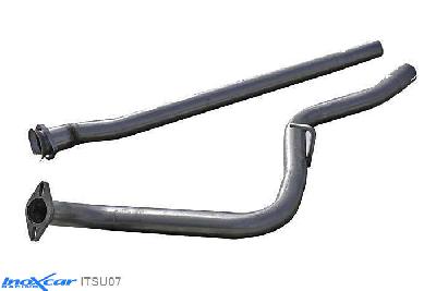 IX ITSU07, Subaru Impreza (GD/GG) 2.0R (150PK) 2007-, Inoxcar Direct central pipe Stainless steel, Without E.E.C. homologation