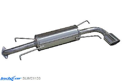 IX SUIM21120, Subaru Impreza (GD/GG) 2.0R (150PK) 2007-, Inoxcar Rear silencer 1X120X80mm Stainless steel, With E.E.C. homologation